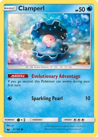 Clamperl 041/168 - SM  Celestial Storm Reverse Holofoil - for just $0.23! 