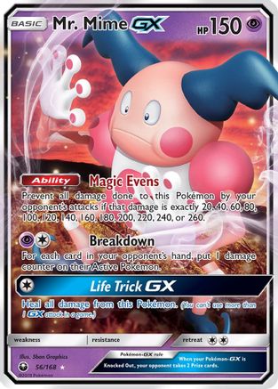 Mr. Mime GX 056/168 - SM  Celestial Storm Holofoil - for just $1.23! 