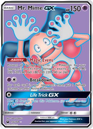 Mr. Mime GX (Full Art) 156/168 - SM  Celestial Storm Holofoil - for just $4.87! 