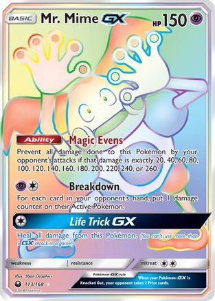 Mr. Mime GX (Secret) 173/168 - SM  Celestial Storm Holofoil - for just $15.62! 