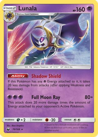 Lunala 070/168 - SM  Celestial Storm Holofoil - for just $0.55! 