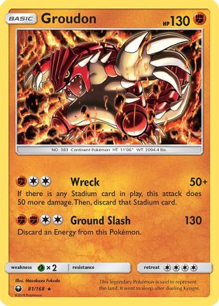 Groudon 081/168 - SM  Celestial Storm Reverse Holofoil - for just $1! 