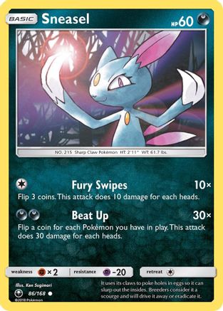 Sneasel 086/168 - SM  Celestial Storm - for just $0.08! 