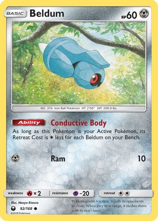 Beldum 092/168 - SM  Celestial Storm Reverse Holofoil - for just $0.23! 