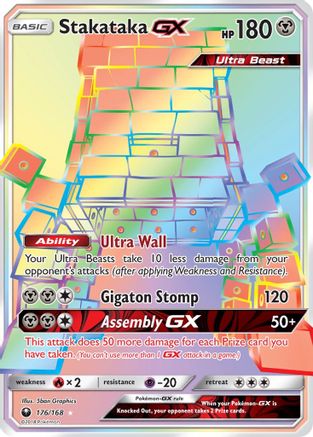 Stakataka GX (Secret) 176/168 - SM  Celestial Storm Holofoil - for just $9.80! 