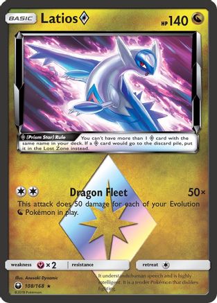 Latios Prism Star 108/168 - SM  Celestial Storm Holofoil - for just $2.07! 