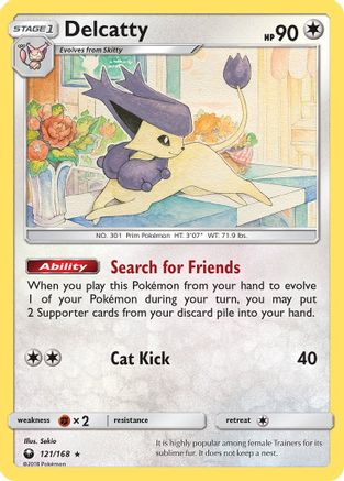 Delcatty 121/168 - SM  Celestial Storm Reverse Holofoil - for just $0.55! 