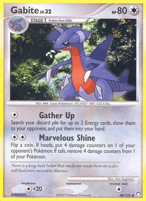 Gabite (48/123) [Diamond & Pearl: Mysterious Treasures] - for just $0.25! 