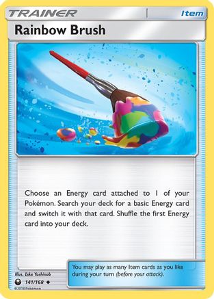 Rainbow Brush 141/168 - SM  Celestial Storm Reverse Holofoil - for just $0.18! 