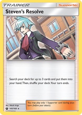 Steven's Resolve 145/168 - SM  Celestial Storm Holofoil - for just $0.30! 