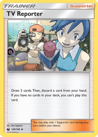 TV Reporter 149/168 - SM  Celestial Storm Reverse Holofoil - for just $0.20! 