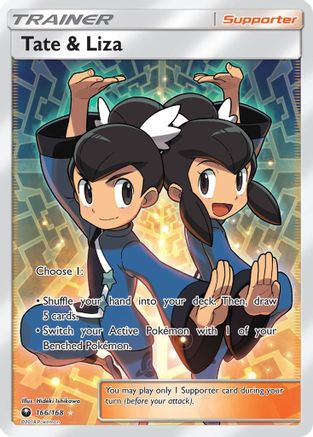 Tate & Liza (Full Art) 166/168 - SM  Celestial Storm Holofoil - for just $19.52! 