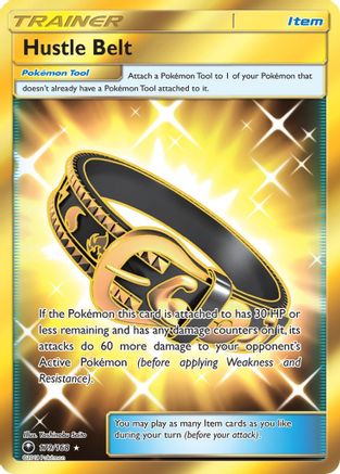 Hustle Belt (Secret) 179/168 - SM  Celestial Storm Holofoil - for just $3! 
