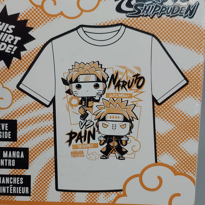 FUNKO Pop Naruto Shippuden Unisex T-Shirt SZ M Naruto vs Pain Boxed Tee - for just $8! 
