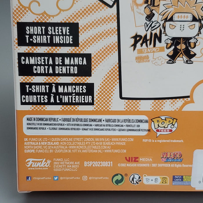 FUNKO Pop Naruto Shippuden Unisex T-Shirt SZ L Naruto vs Pain Boxed Tee - for just $8! 