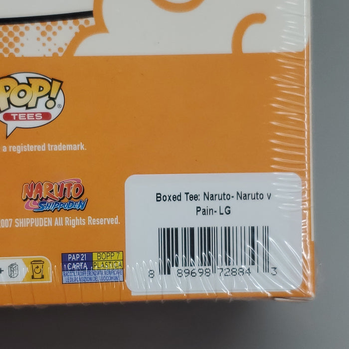FUNKO Pop Naruto Shippuden Unisex T-Shirt SZ L Naruto vs Pain Boxed Tee - for just $8! 