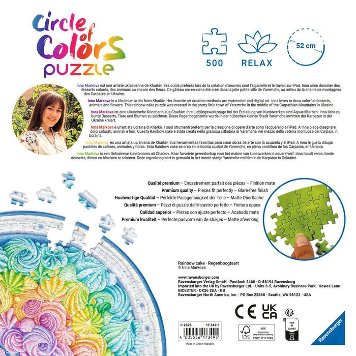 Puzzle: Circle of Colors - Rainbow Cake - for just $18! 