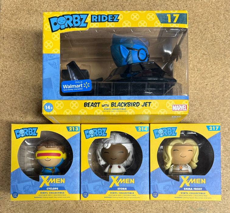 Funko Dorbz Marvel Beast & Blackbird, Cyclops, Storm Emma Frost Lot Of 4 - for just $20! 