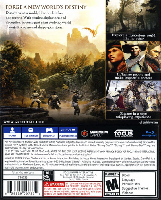 GreedFall – PlayStation 4 (PS4) - for just $12.99! 