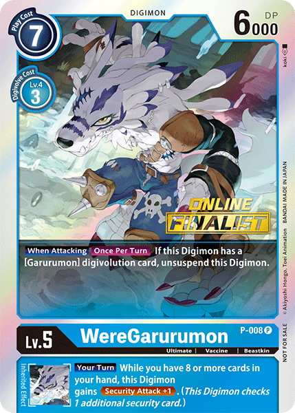 WereGarurumon [P-008] (Online Regional - Finalist) [Promotional Cards] - Just $5.25! Shop now at Retro Gaming of Denver