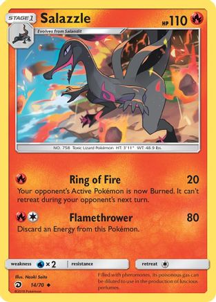 Salazzle 014/70 - Dragon Majesty Reverse Holofoil - for just $0.30! 