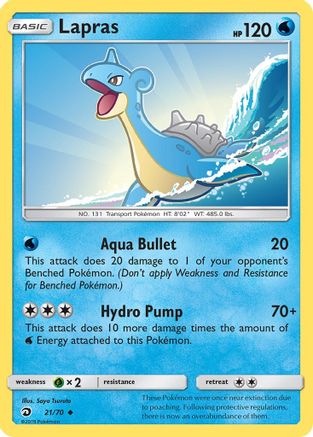 Lapras 021/70 - Dragon Majesty Reverse Holofoil - for just $2.93! 
