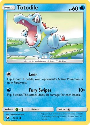 Totodile 022/70 - Dragon Majesty Reverse Holofoil - for just $0.80! 