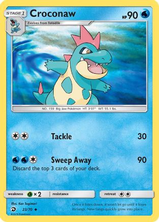 Croconaw 023/70 - Dragon Majesty Reverse Holofoil - for just $0.48! 