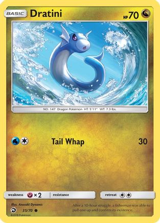 Dratini 035/70 - Dragon Majesty Reverse Holofoil - for just $0.05! 