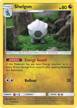 Shelgon 043/70 - Dragon Majesty Reverse Holofoil - for just $1! 