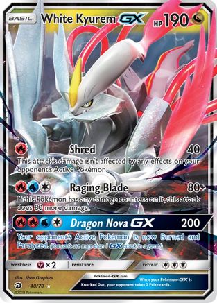 White Kyurem GX 048/70 - Dragon Majesty Holofoil - for just $2.81! 