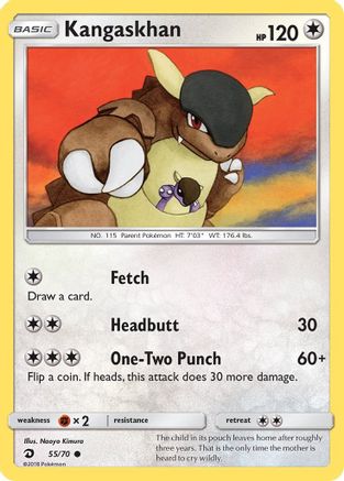 Kangaskhan 055/70 - Dragon Majesty Reverse Holofoil - for just $0.33! 