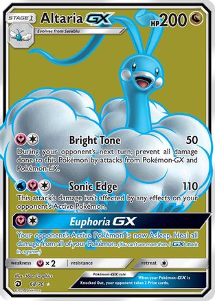 Altaria GX (Full Art) 068/70 - Dragon Majesty Holofoil - for just $3.99! 