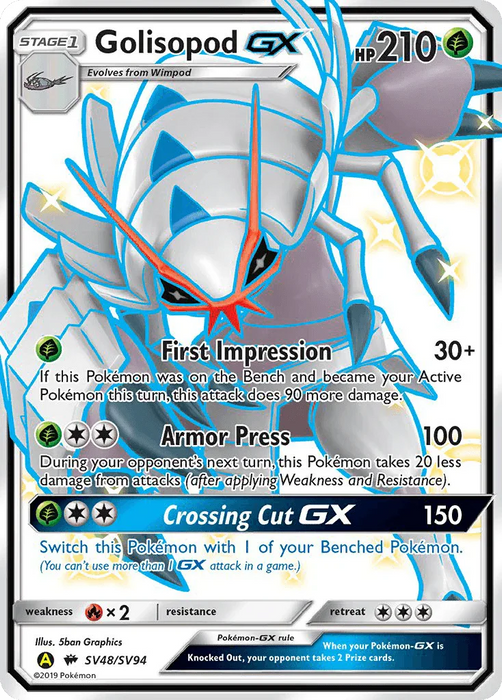 Golisopod GX (SV48/SV94) [Sun & Moon: Hidden Fates - Shiny Vault] - for just $3.75! 