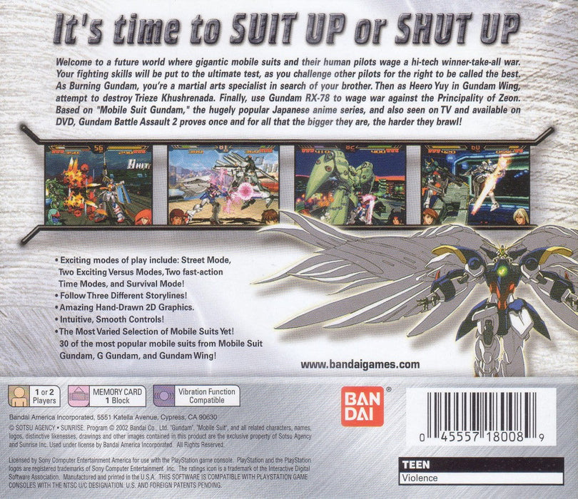 Gundam: Battle Assault 2 – PlayStation 1 (PS1) - for just $20.99! 