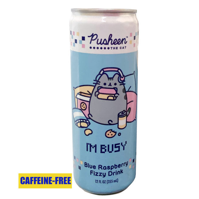 Pusheen The Cat I’m Busy Blue Raspberry Fizzy Drink (1 Can) - Just $4.99! Shop now at Retro Gaming of Denver