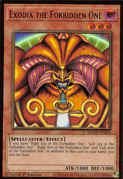 Exodia the Forbidden One [MGED-EN005] Gold Rare - for just $1.15! 