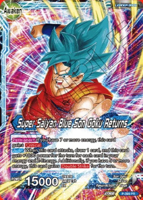 Son Goku // Super Saiyan Blue Son Goku Returns (P-399) [Promotion Cards] - for just $0.15! 
