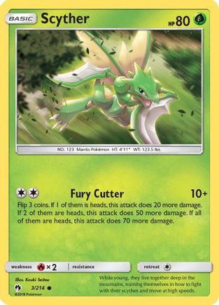 Scyther 003/214 - SM  Lost Thunder - for just $0.15! 