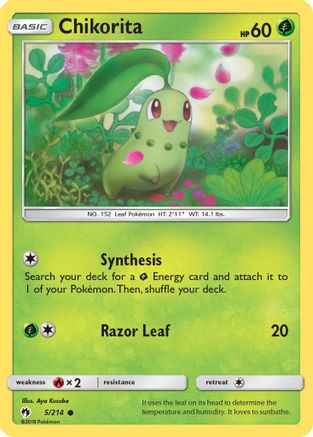 Chikorita 005/214 - SM  Lost Thunder - for just $0.24! 