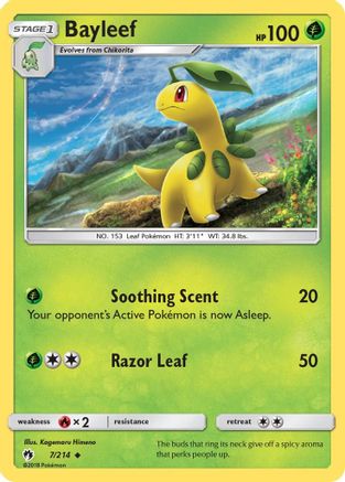 Bayleef 007/214 - SM  Lost Thunder Reverse Holofoil - for just $0.53! 