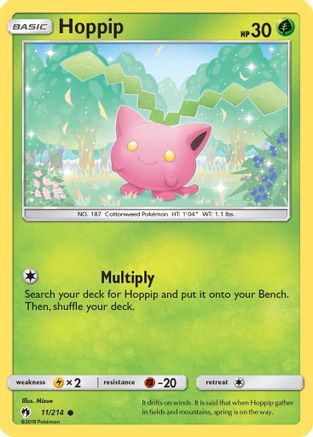 Hoppip 011/214 - SM  Lost Thunder Reverse Holofoil - for just $0.20! 