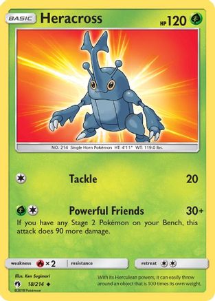 Heracross 018/214 - SM  Lost Thunder Reverse Holofoil - for just $0.28! 