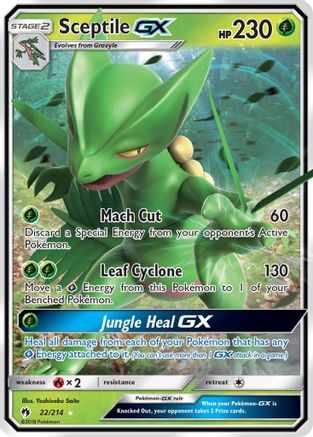 Sceptile GX 022/214 - SM  Lost Thunder Holofoil - for just $3.44! 