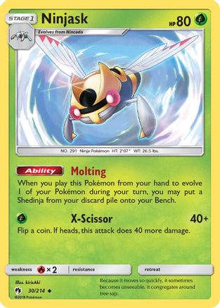 Ninjask 030/214 - SM  Lost Thunder - for just $0.05! 