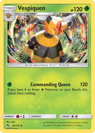 Vespiquen 032/214 - SM  Lost Thunder Reverse Holofoil - for just $0.38! 