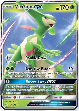 Virizion GX 034/214 - SM  Lost Thunder Holofoil - for just $1! 