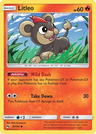 Litleo 050/214 - SM  Lost Thunder Reverse Holofoil - for just $0.17! 