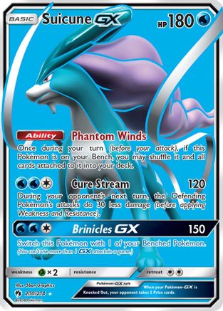 Suicune GX (Full Art) 200/214 - SM  Lost Thunder Holofoil - for just $11.54! 