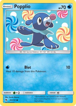 Popplio 065/214 - SM  Lost Thunder - for just $0.10! 